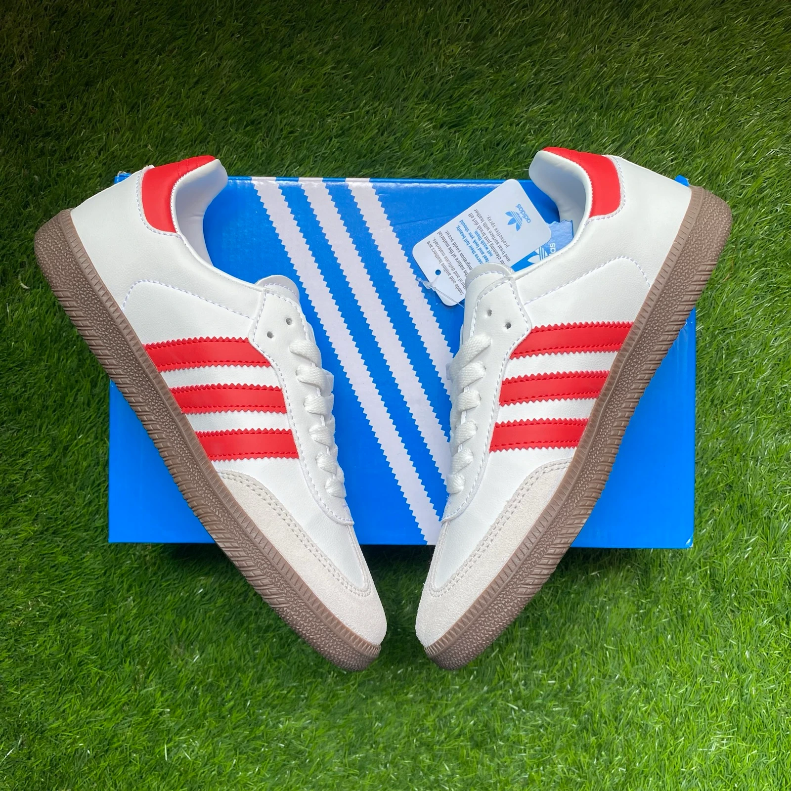 Adidas Samba OG Brancas e Vermelhas | Tamanho 39 | Novas | Com Caixa – photo 6